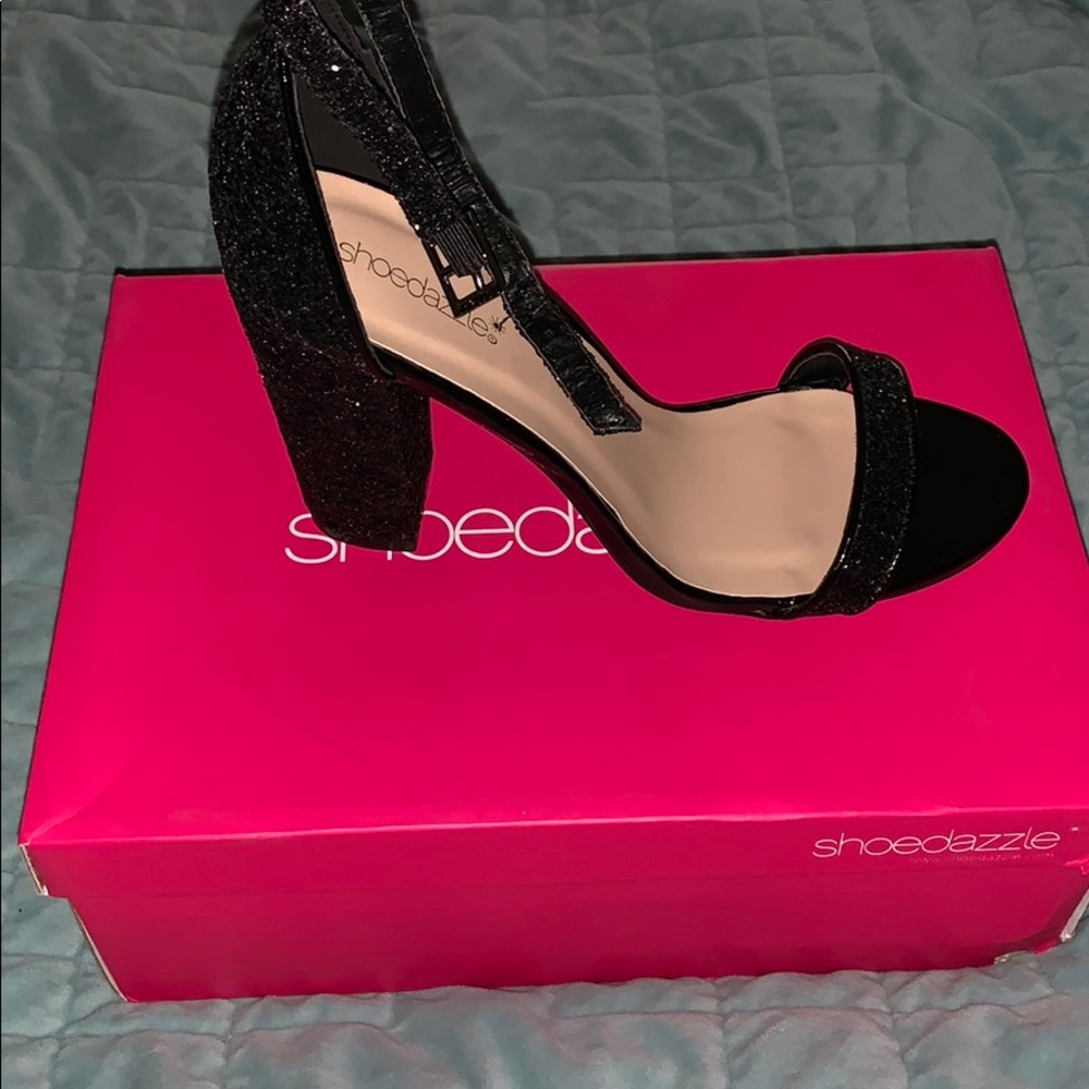 Neri Black Sparkly Heels